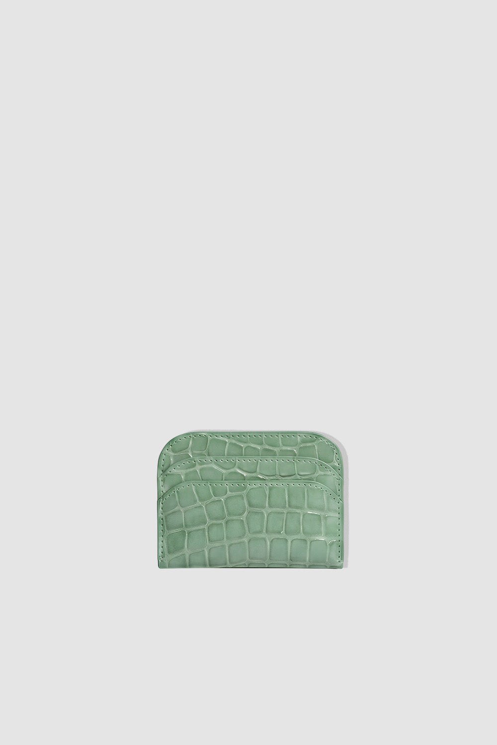 By Far Horizon Croco Embossed Card Holder