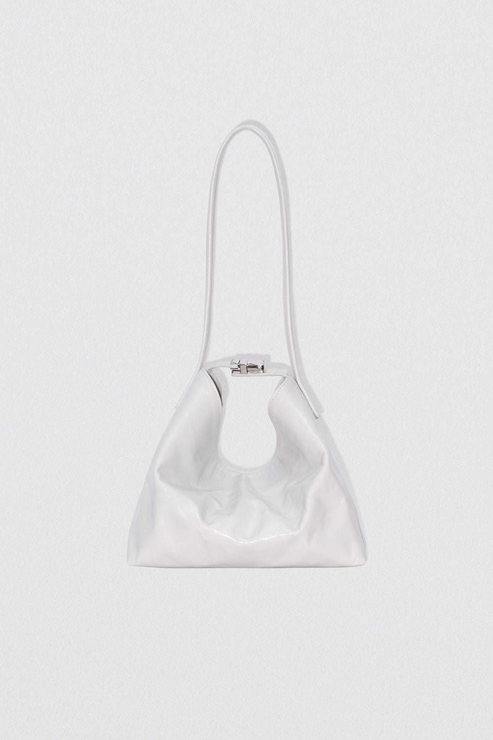 By Far Bea Burrata Creased Calf Leather Hobo Bag