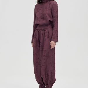 Stine Goya Balloon Pants With Hem Cuff - Bordeaux