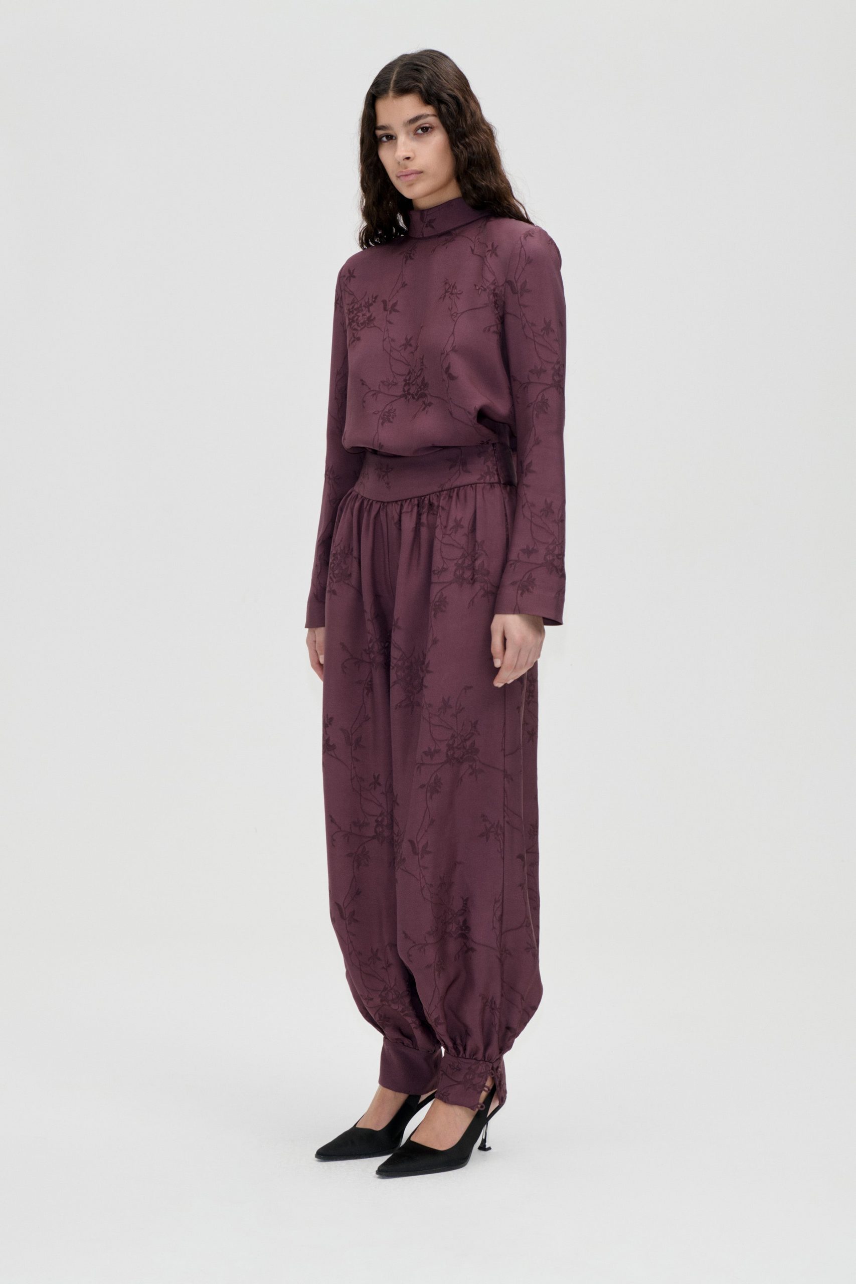 Stine Goya Balloon Pants With Hem Cuff - Bordeaux