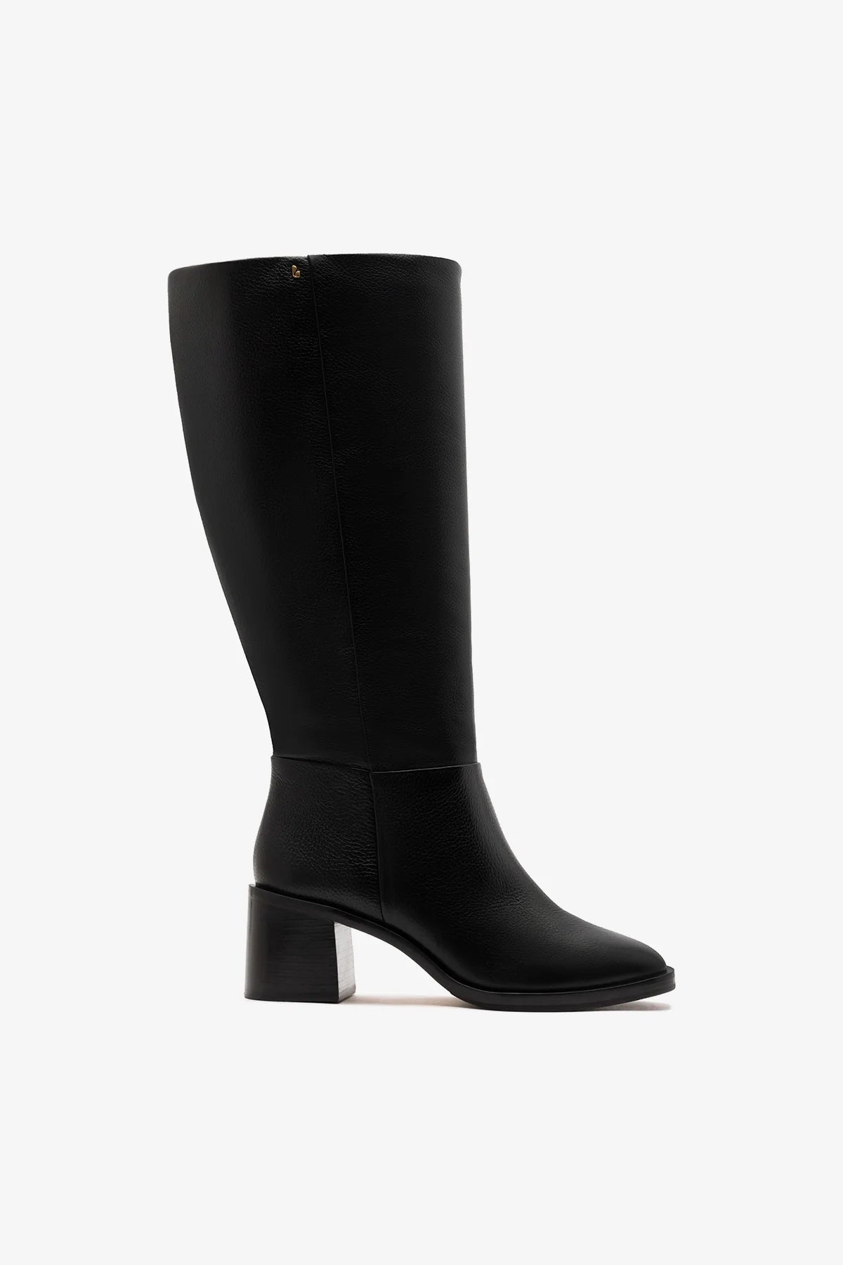 Larroudé Ricky Wide Boot Black Leather