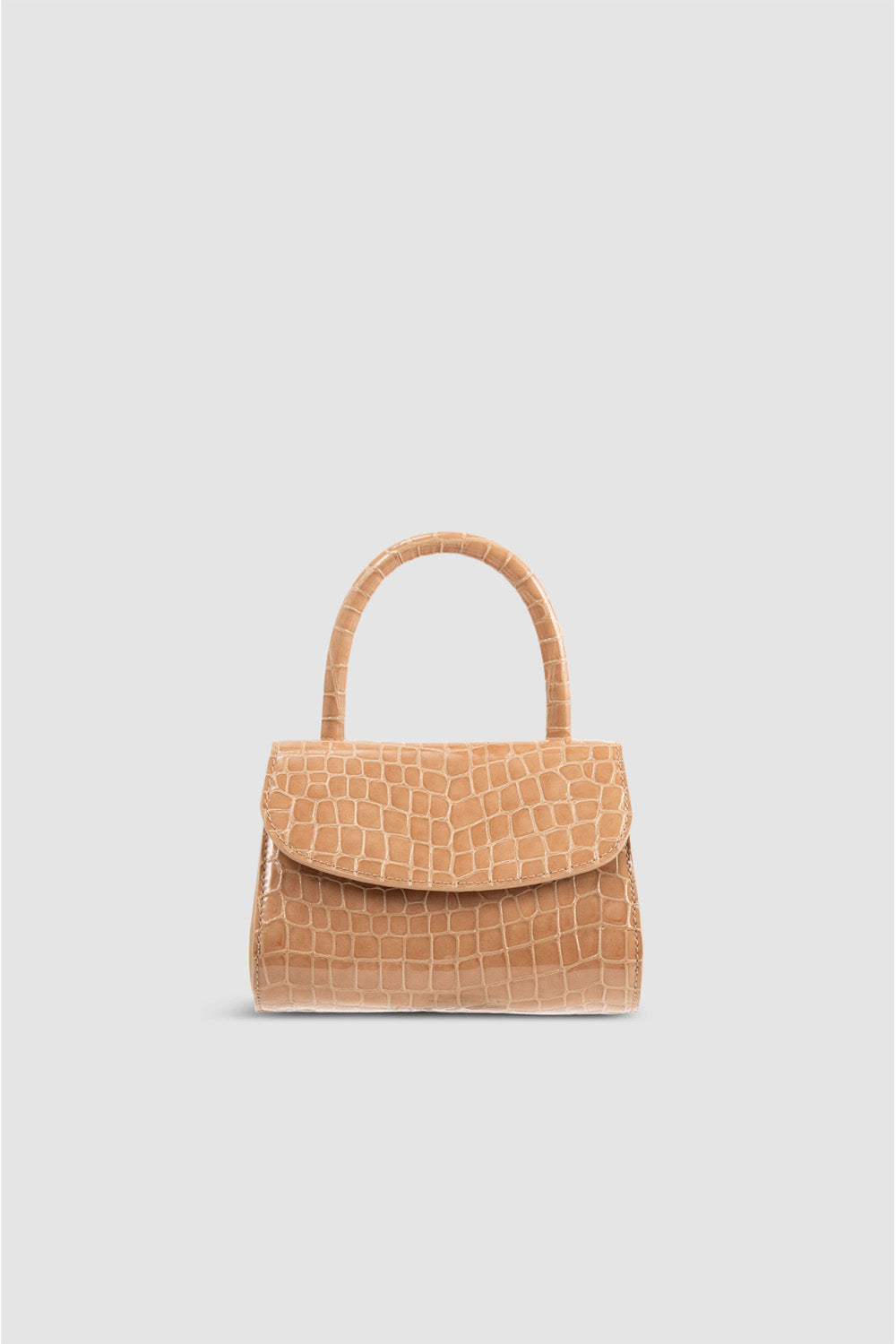 By Far Mini 2.0 Croco Embossed Top-Handle Bag