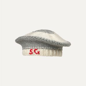 Stine Goya Knitted Beret - Grey And Bold