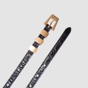By Far Vic Croco Embossed Belt