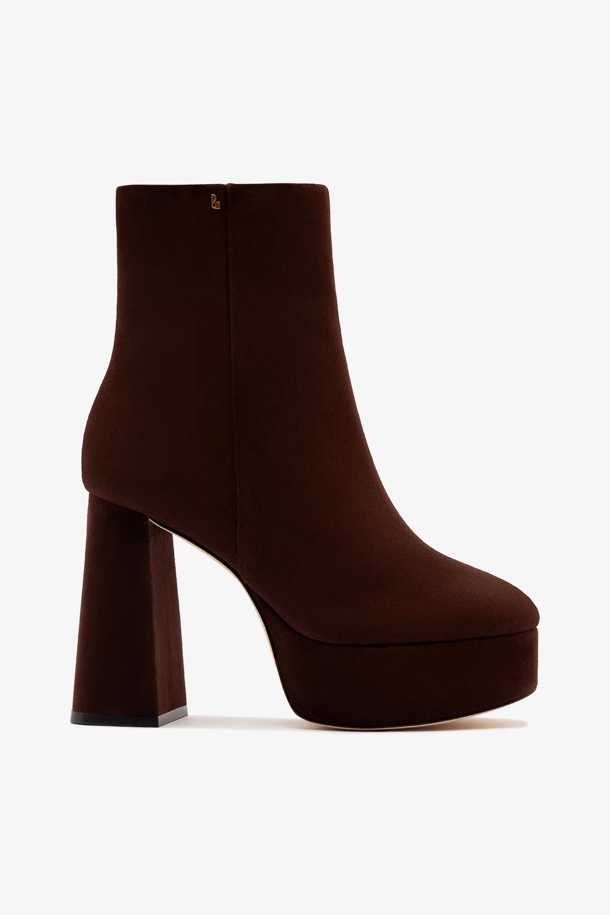 Larroudé Dolly Platform Boot Brown Suede