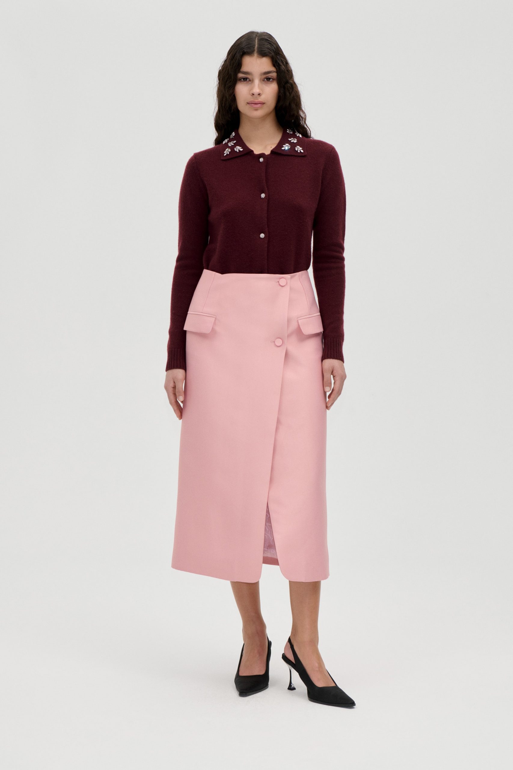 Stine Goya Pencil Midi Skirt - Haze Pink