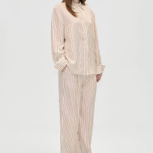 Stine Goya Elasticated Wide Pants - Symmetry In Cream