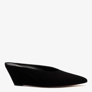 Larroudé Loulou Mule Black Suede