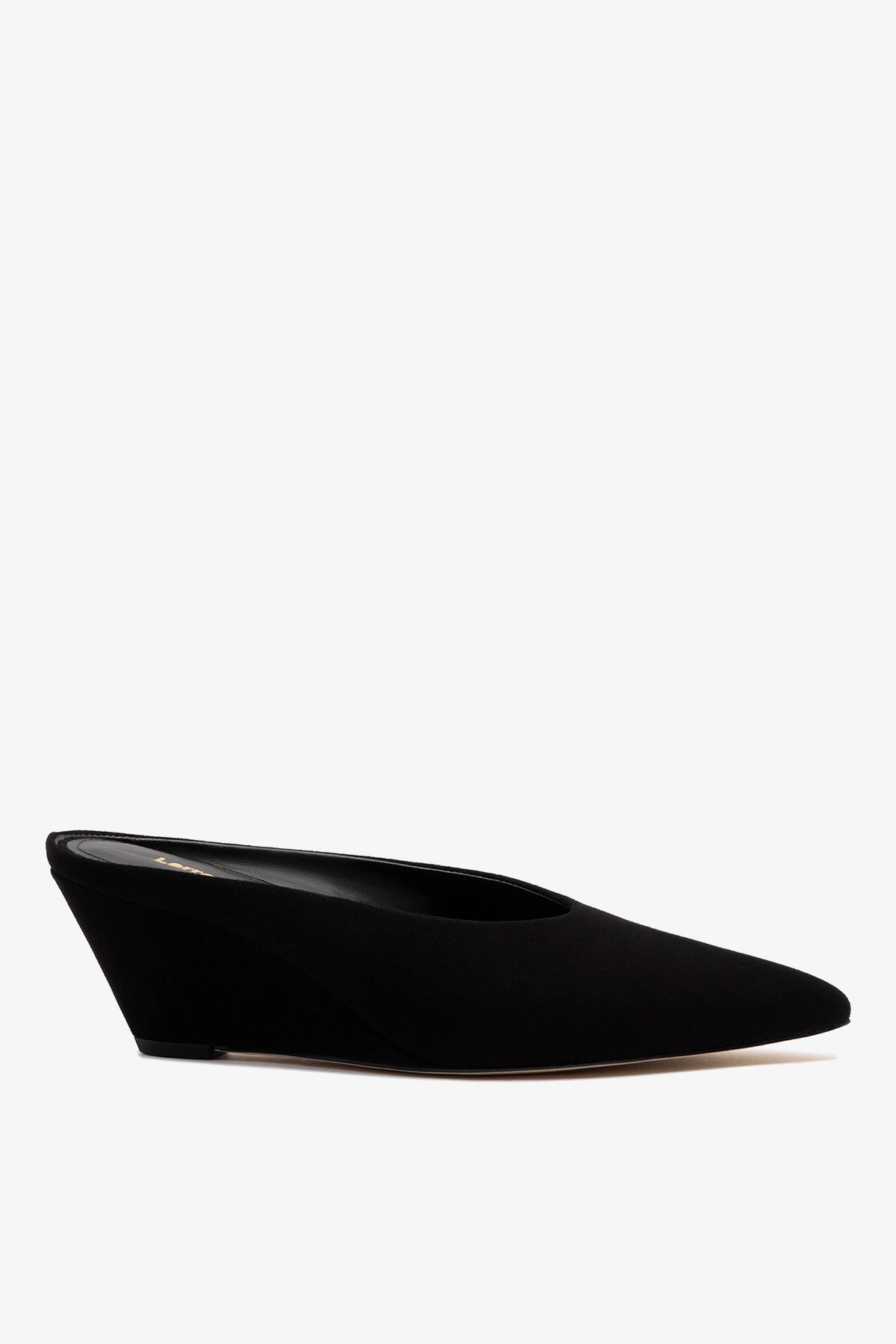 Larroudé Loulou Mule Black Suede