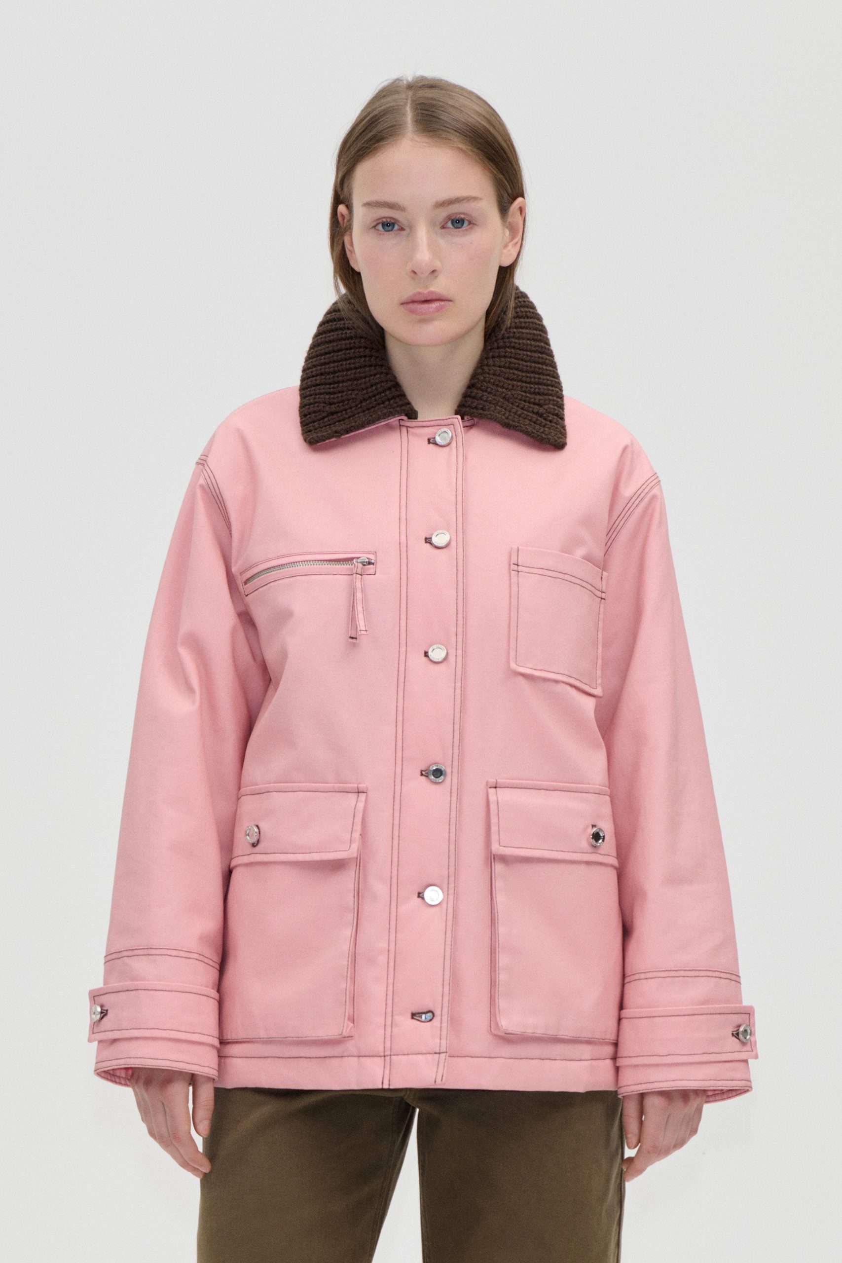 Stine Goya Workwear Boxy Jacket - Haze Pink