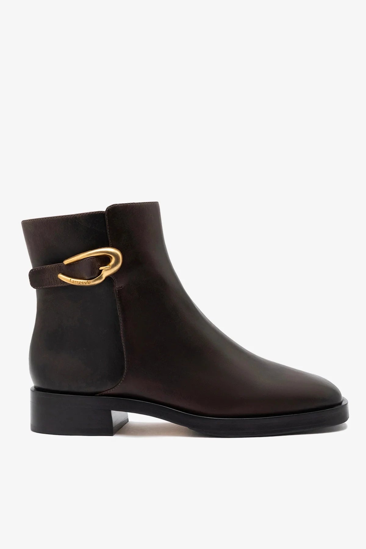 Larroudé Anne Verona Low Boot Brown Leather
