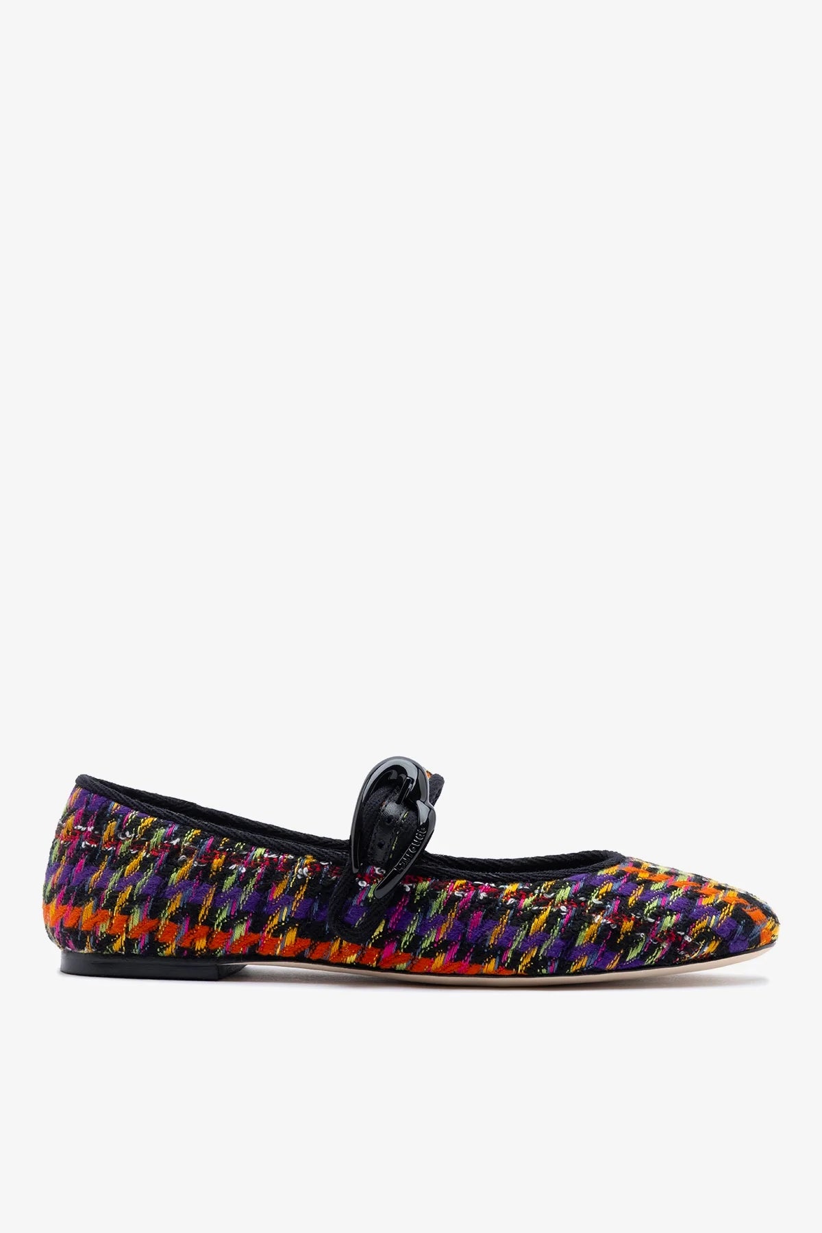 Larroudé Verona Ballet Flat Multicolor Printed Tweed