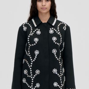 Stine Goya Relaxed Fit Jacket - Buttoned Flowers
