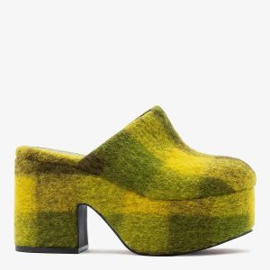 Larroudé Miso Platform Clog Cactus Printed Felt