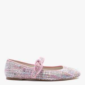Larroudé Verona Ballet Flat Tulip Printed Tweed