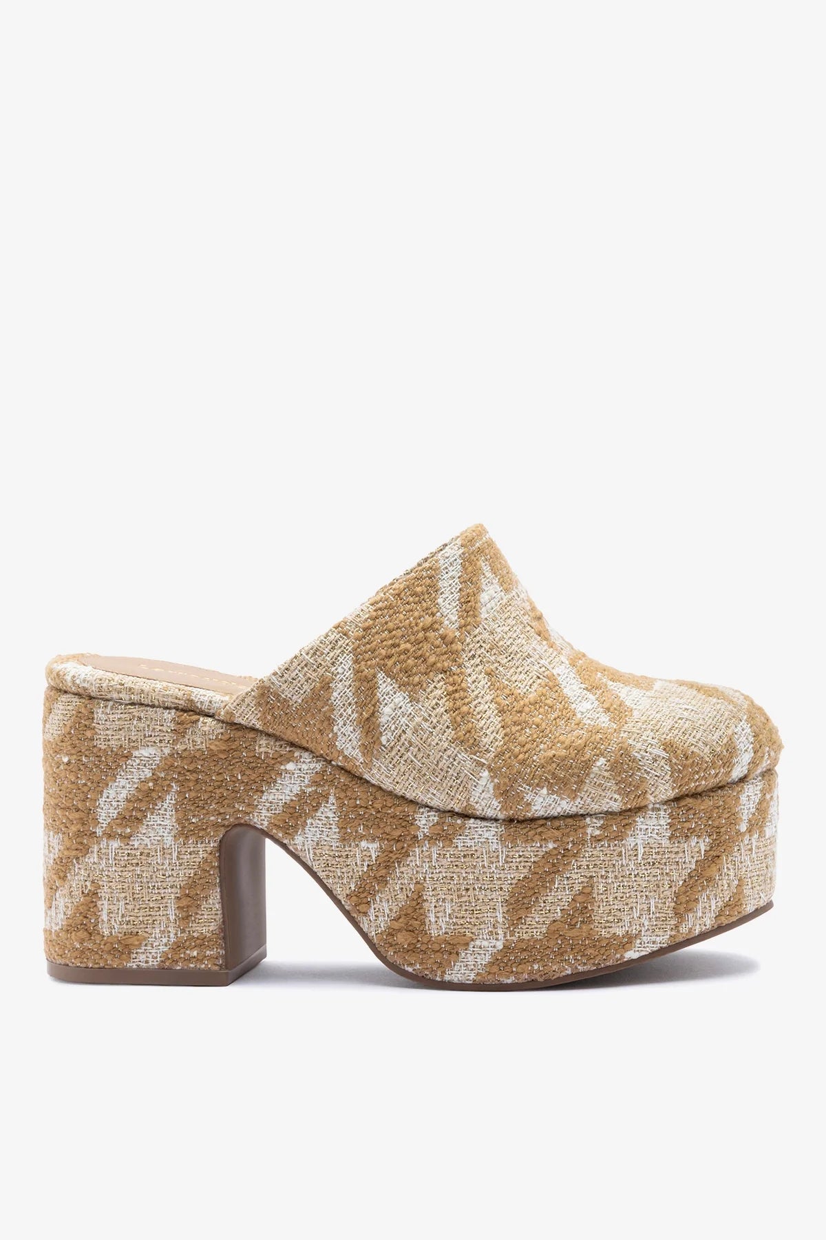 Larroudé Miso Platform Clog Latte Fabric