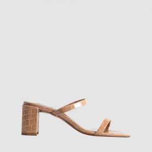 By Far Tanya Croco Embossed Mule