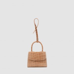 By Far Mini Mini Croco Embossed Charm