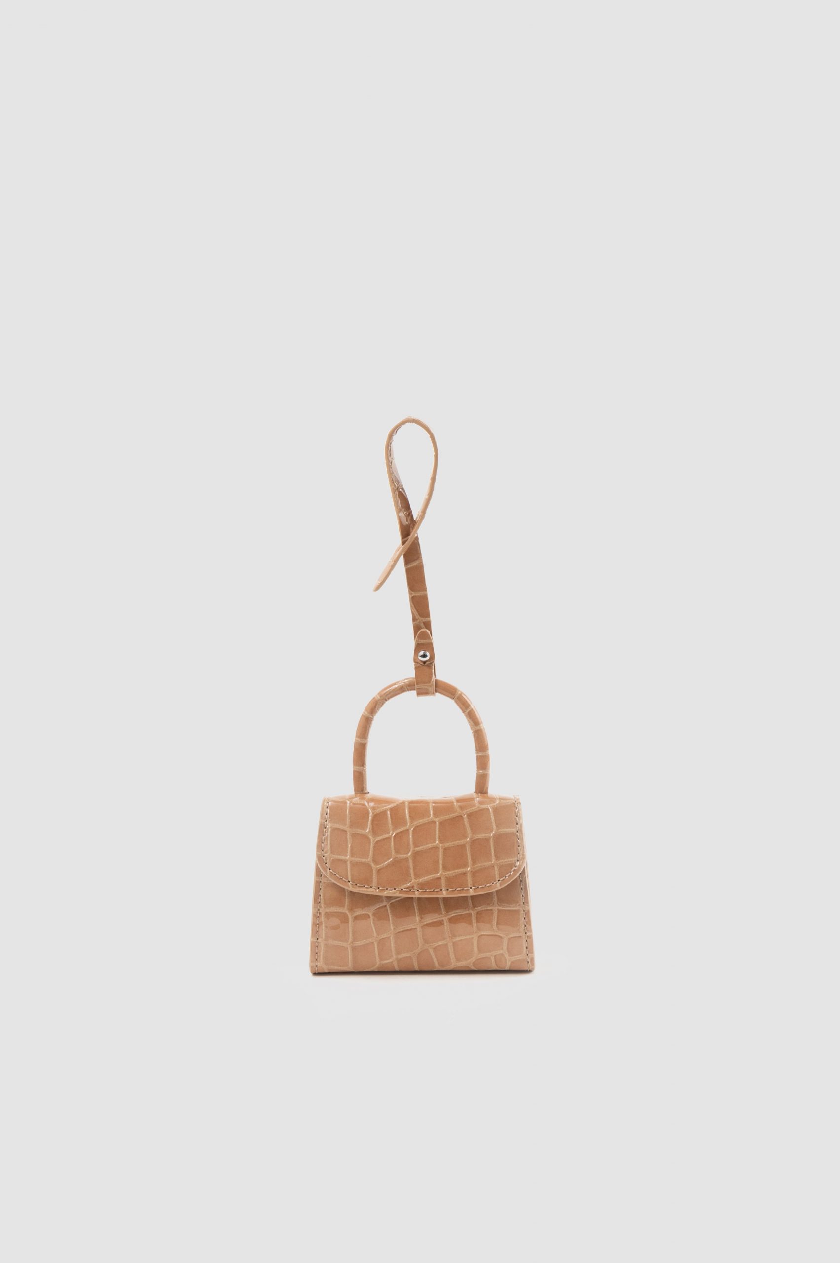 By Far Mini Mini Croco Embossed Charm