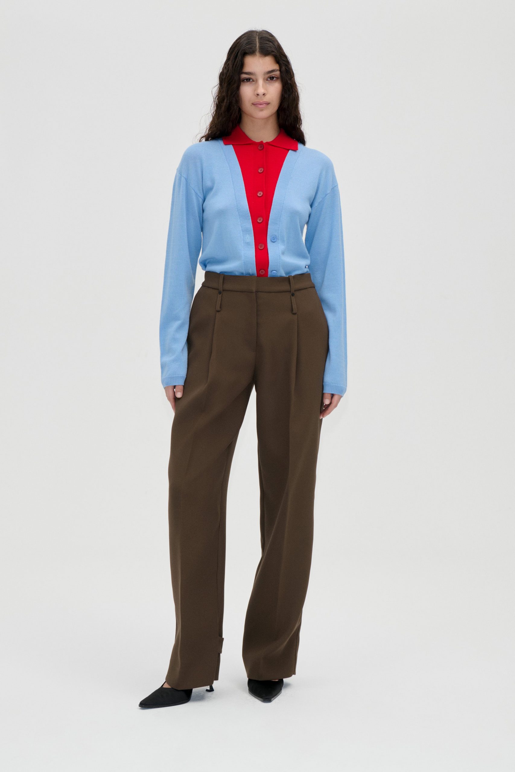 Stine Goya Elevated Pleat Pants - Dark Oak
