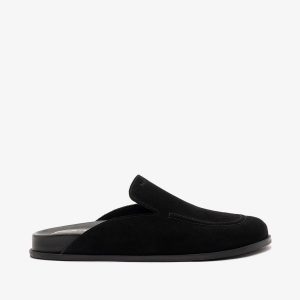 Larroudé x Parke Clog In Black Suede