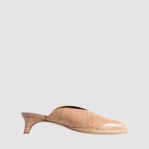 By Far Babylady Croco Embossed Mule