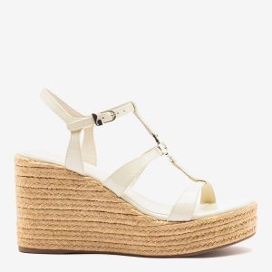 Larroudé Hana Espadrille Sandal Ivory Leather