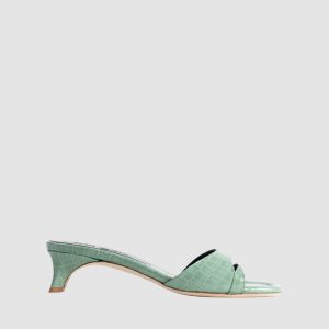 By Far Babygirl Croco Embossed Mule