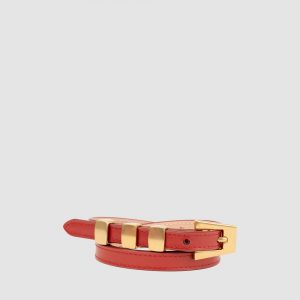 By Far Vic Semi Patent Leather Belt