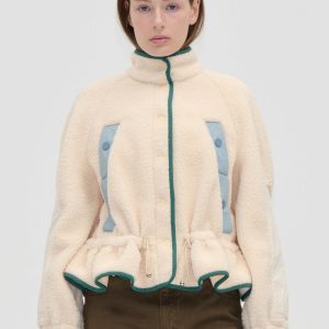 Stine Goya Dropped Shoulder Gathered Jacket - Buttercream