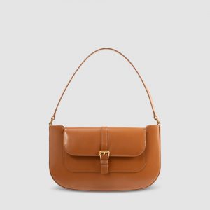 By Far Miranda Semi Patent Shoulder Bag