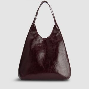 By Far Amber Folio Leather Shoulder Bag