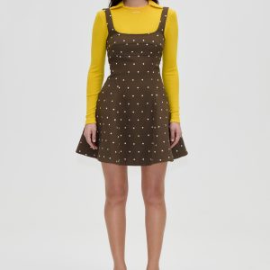 Stine Goya Corset Mini Dress - Dark Olive