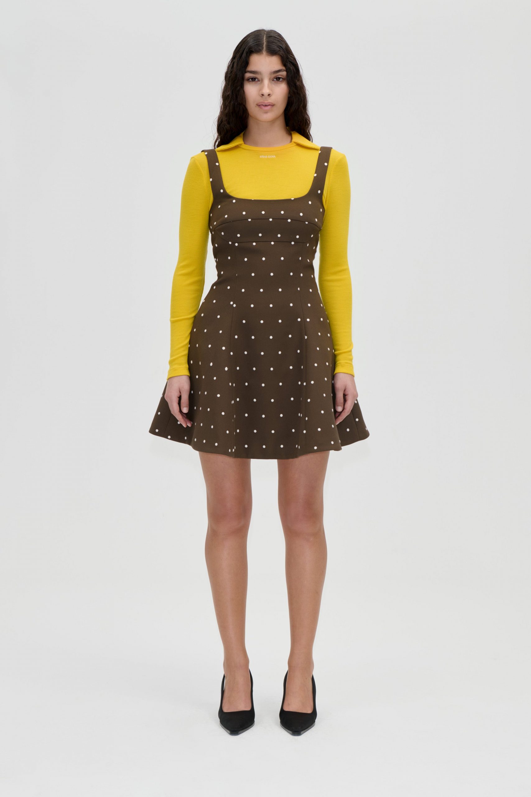 Stine Goya Corset Mini Dress - Dark Olive