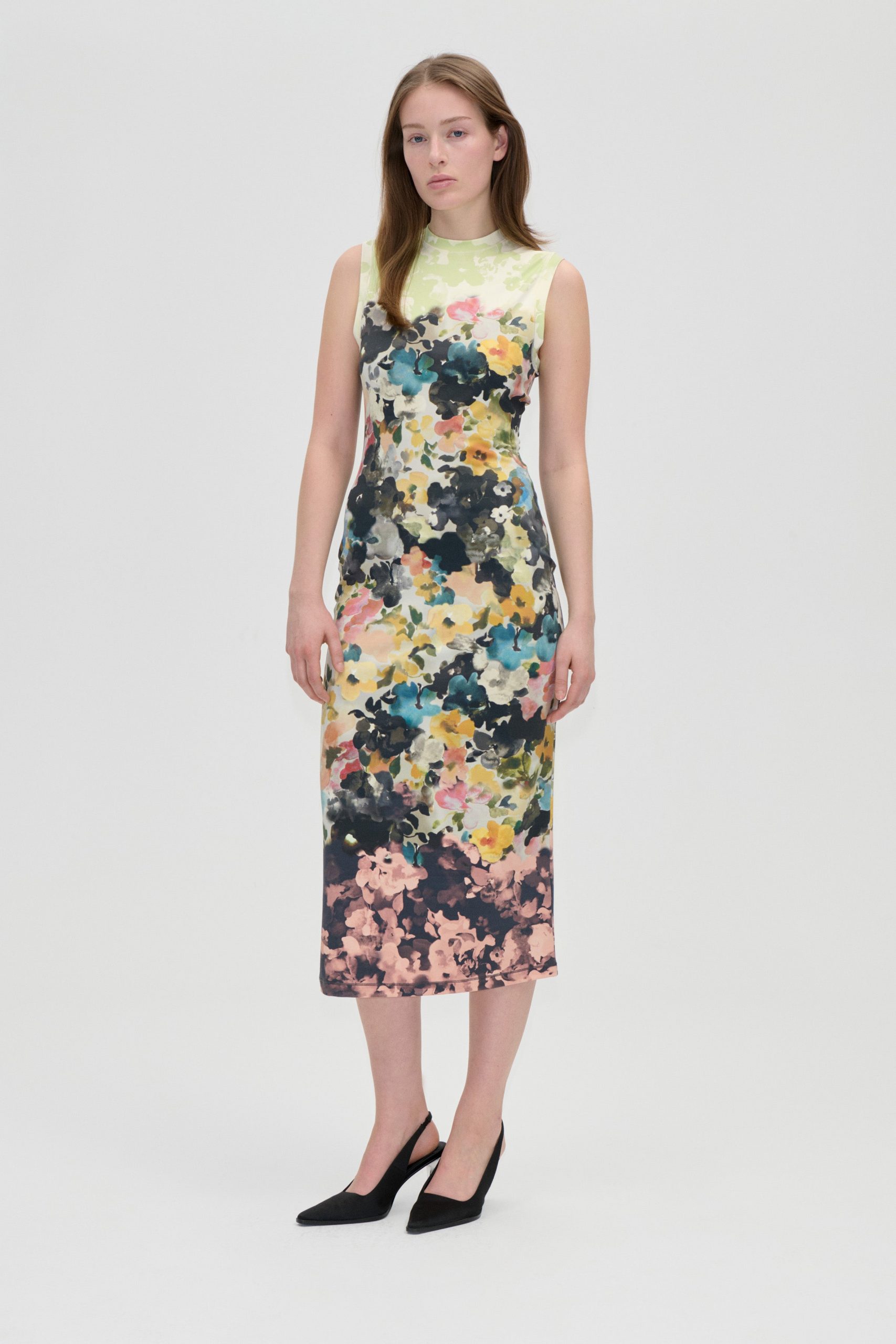 Stine Goya Elastic Tank Crewneck Dress - Echoes In Flowers