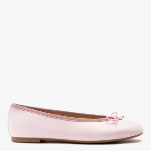 Larroudé by Sheridan Cox: Pavlova Ballet Flat Strawberry Cream Satin