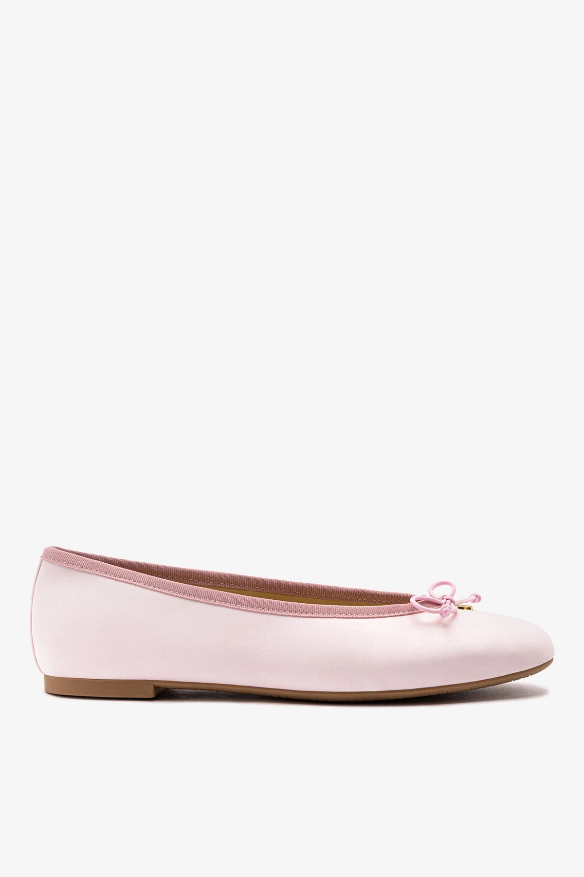 Larroudé by Sheridan Cox: Pavlova Ballet Flat Strawberry Cream Satin