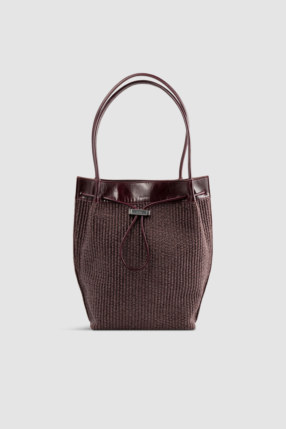 By Far Kayla Raffia and Leather Shoulder Bag