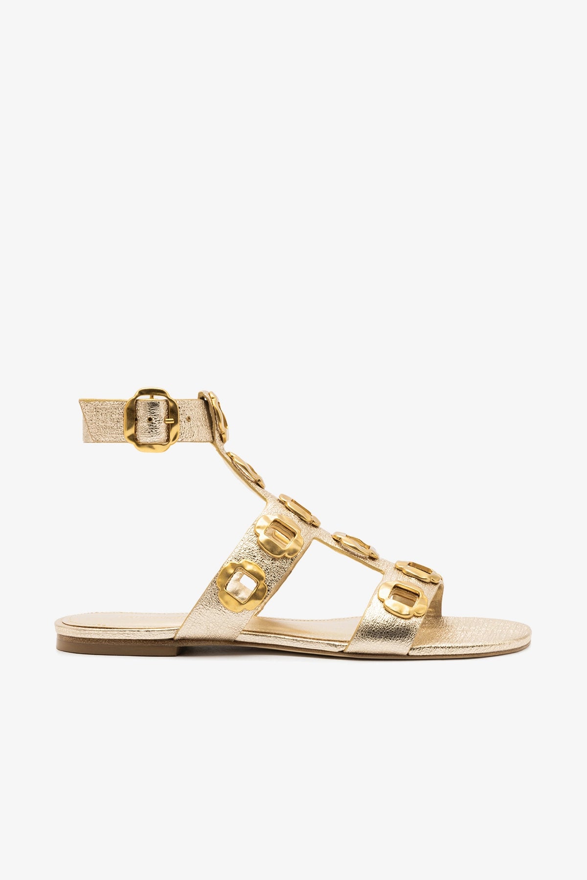 Larroudé Milan Gladiator Flat Platina Metallic