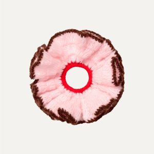 Stine Goya Knitted Scrunchie - Pink / Burgundy