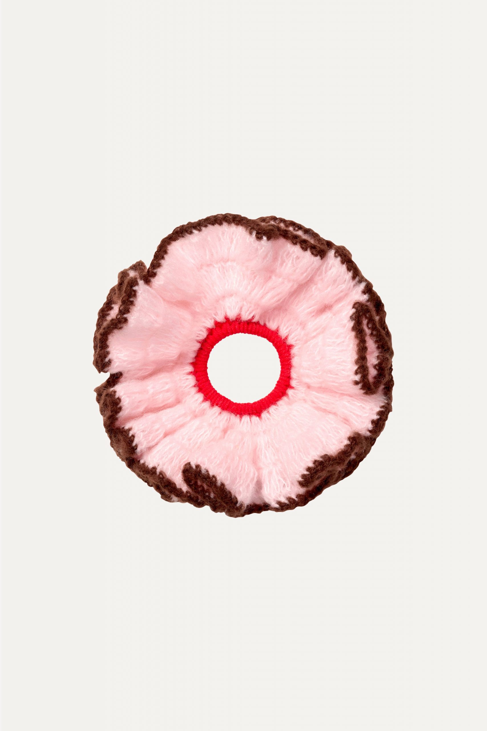 Stine Goya Knitted Scrunchie - Pink / Burgundy