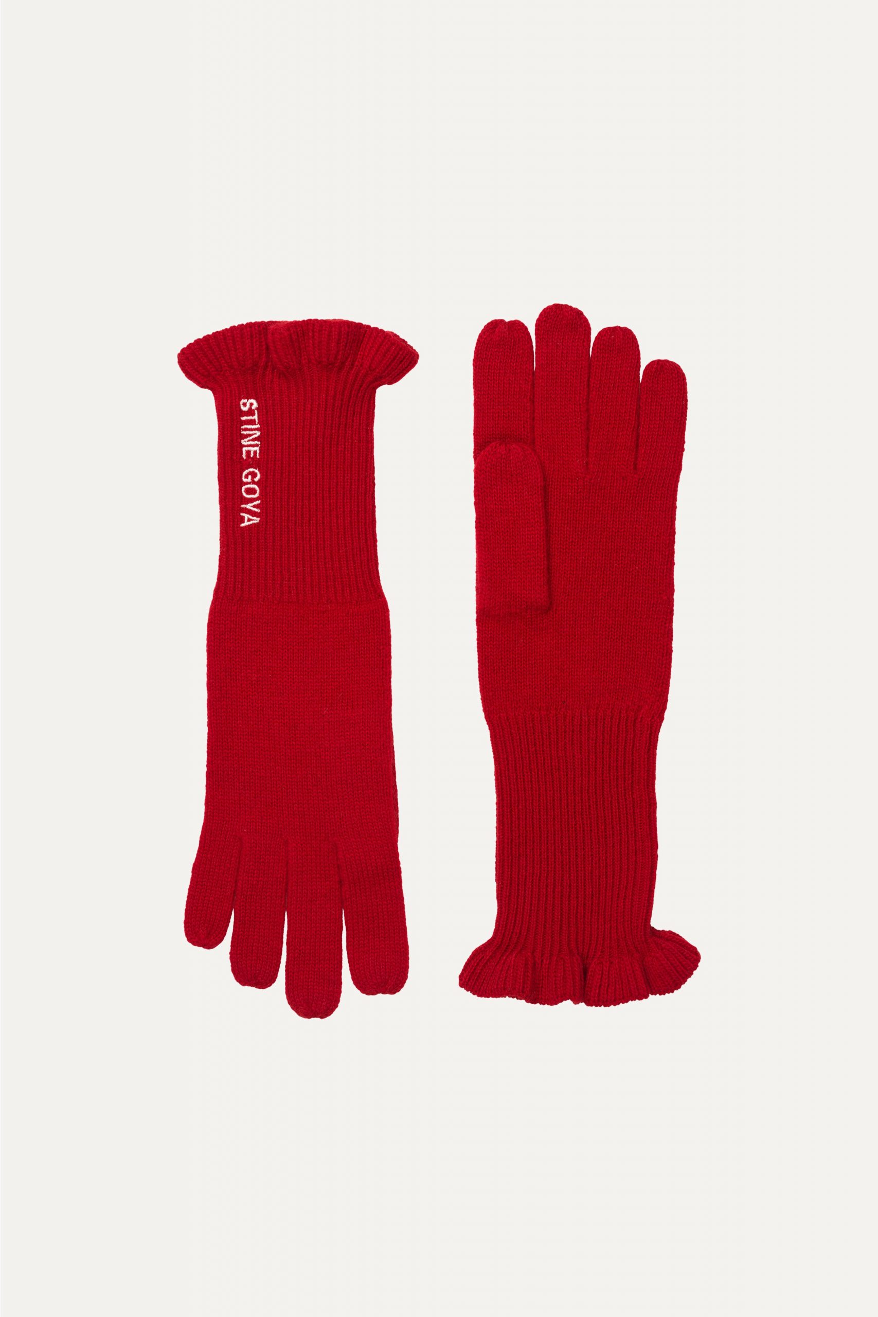 Stine Goya Knitted Gloves - Fiery Red