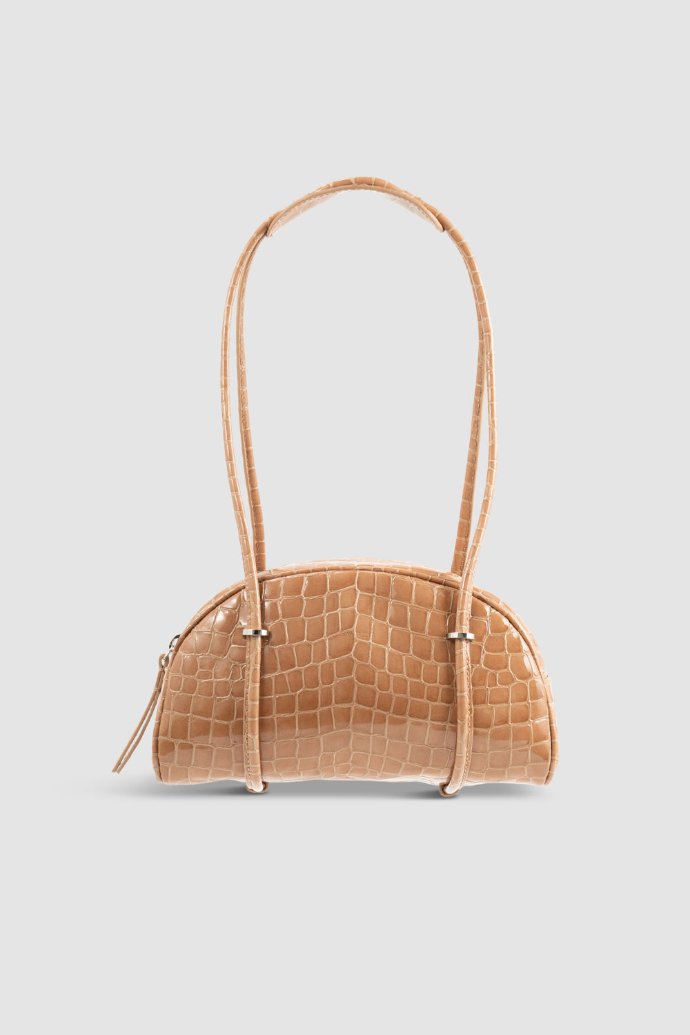 By Far Kimberly Bowler Croco Embossed Shoulder Bag