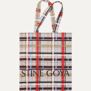 Stine Goya Cotton Tote - Scarlet Grid