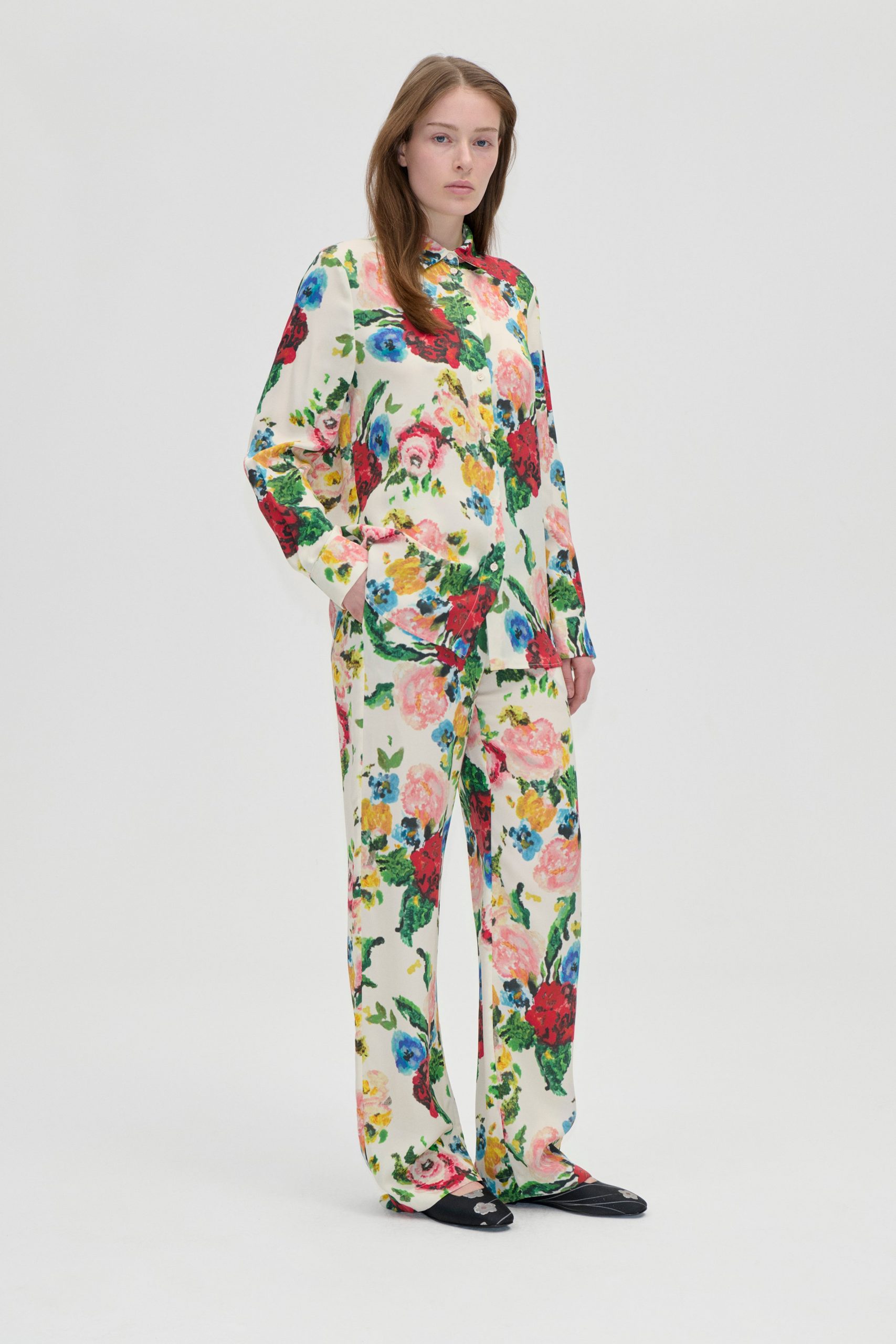 Stine Goya Elasticated Long Pants - Ephemeral Bloom