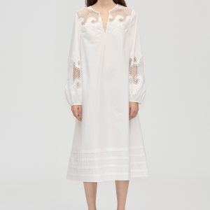 Stine Goya Broderie Long Tunic Dress - Ballerina Broderie