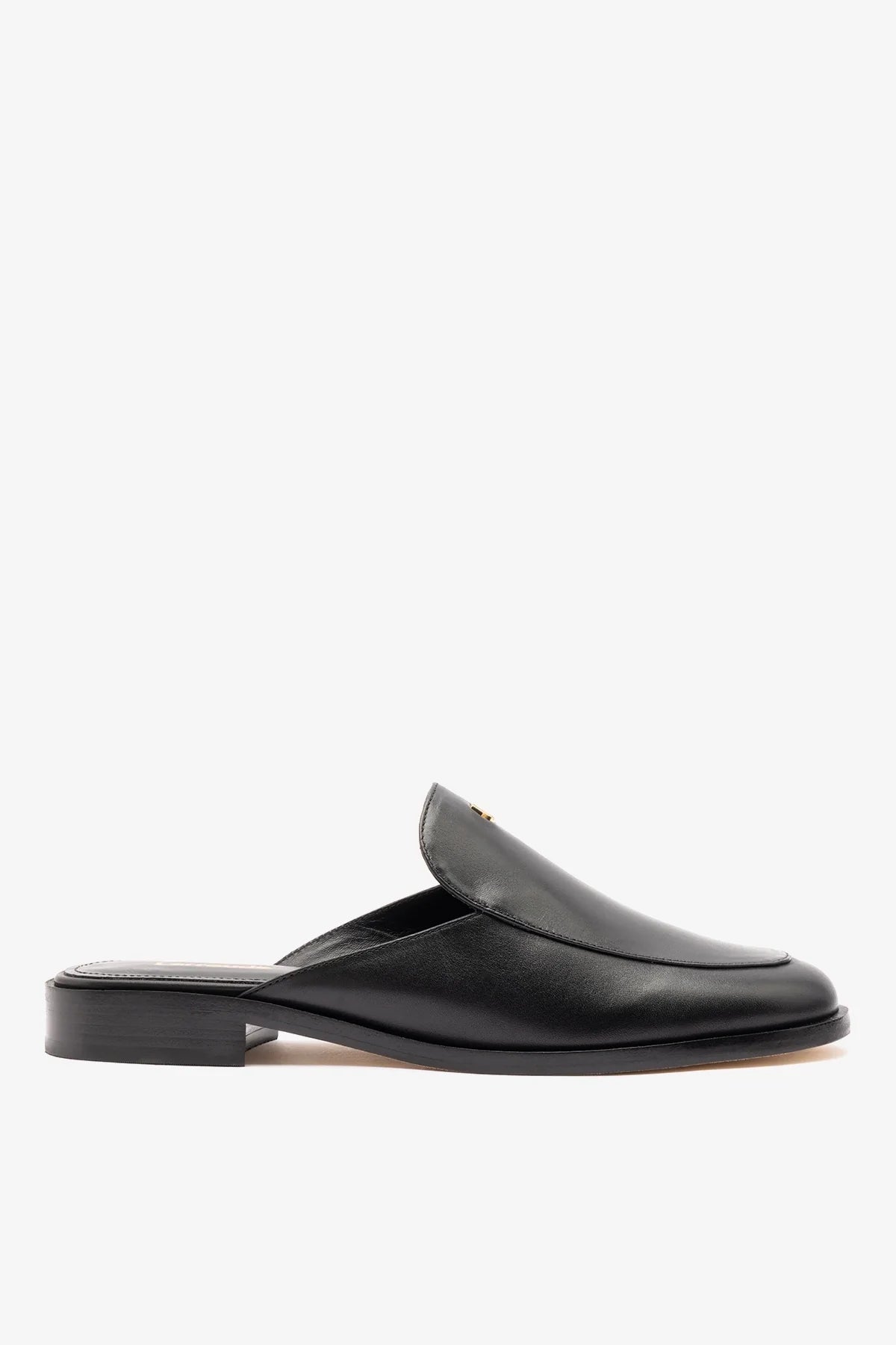 Larroudé Margaux Mule Black Leather