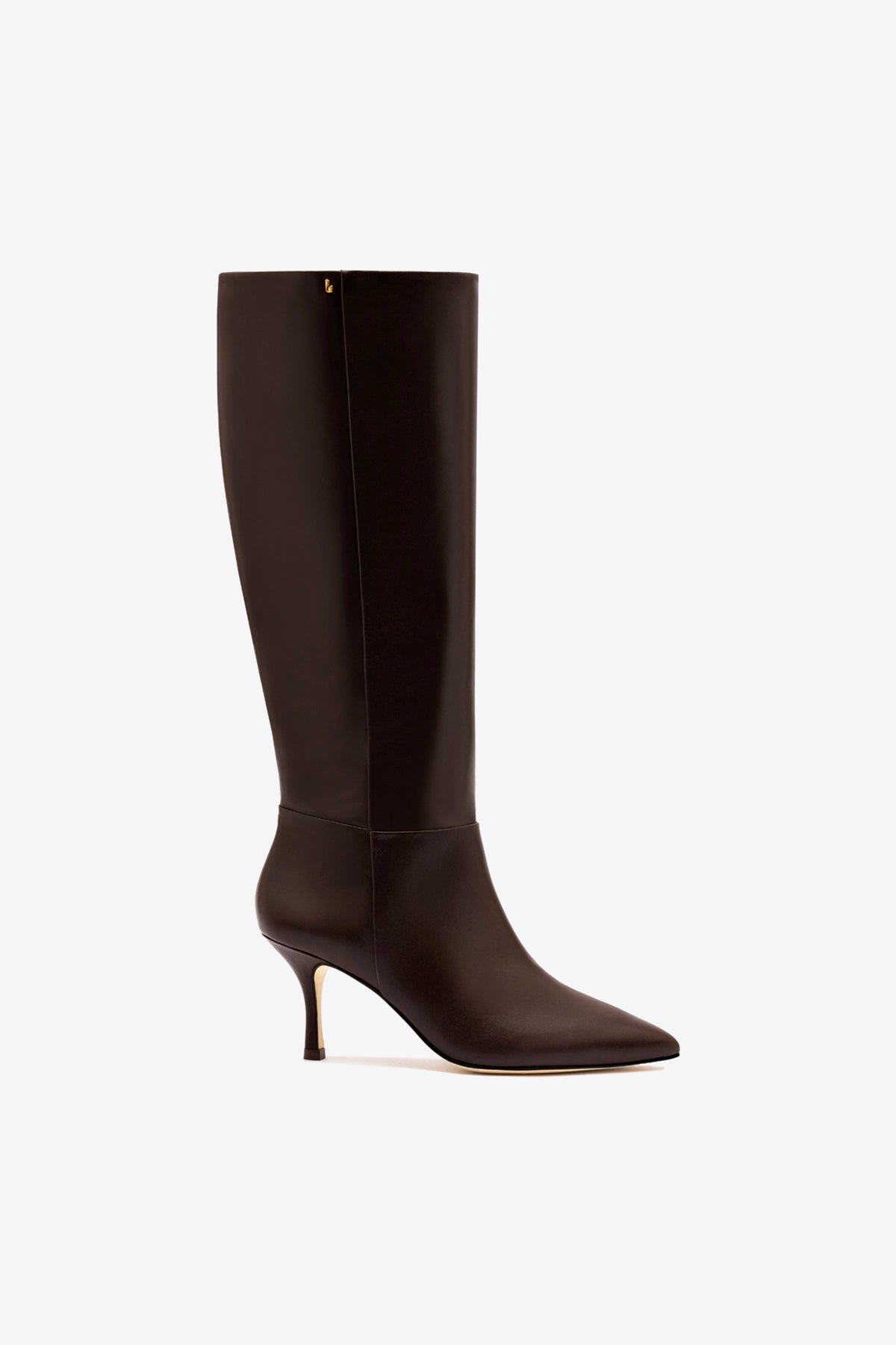 Larroudé Kate Mid Boot In Brown Leather