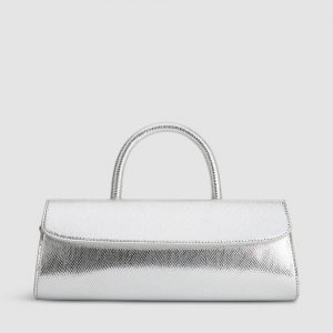 By Far Mini Longa Leather Top-Handle Bag