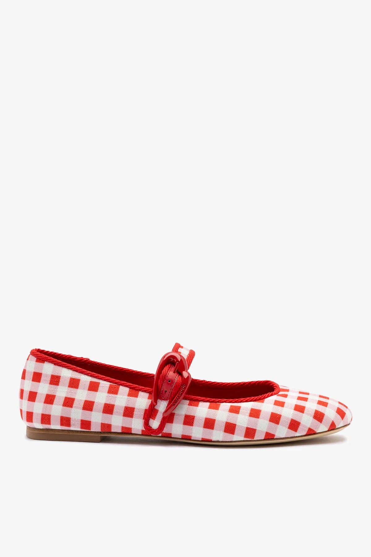 Larroudé Verona Ballet Flat Scarlet Printed Fabric